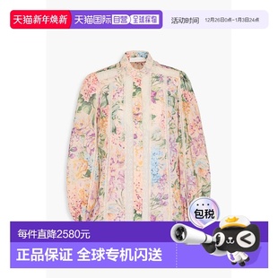 薄纱衬衫 1h可退 钩花蕾丝边棉 女士 1348TSS 香港直邮ZIMMERMANN