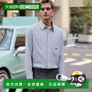 1h可退 日本直邮DESCENDANT 男士格纹刺绣口袋长袖衬衫 251WVDSSH