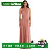 six高领露背长裙 浮雕 美国奥莱 自营after 直发吊带女装