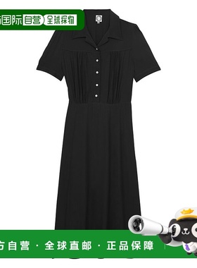 香港直邮INES DE LA FRESSANGE 修身纯色拉链短袖连衣裙 女款优雅