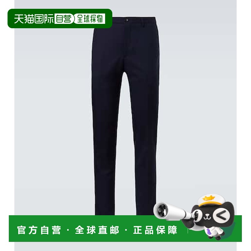 1h可退 香港直邮Etro 艾特罗 男士 羊毛修身长裤 blue蓝色 舒适时