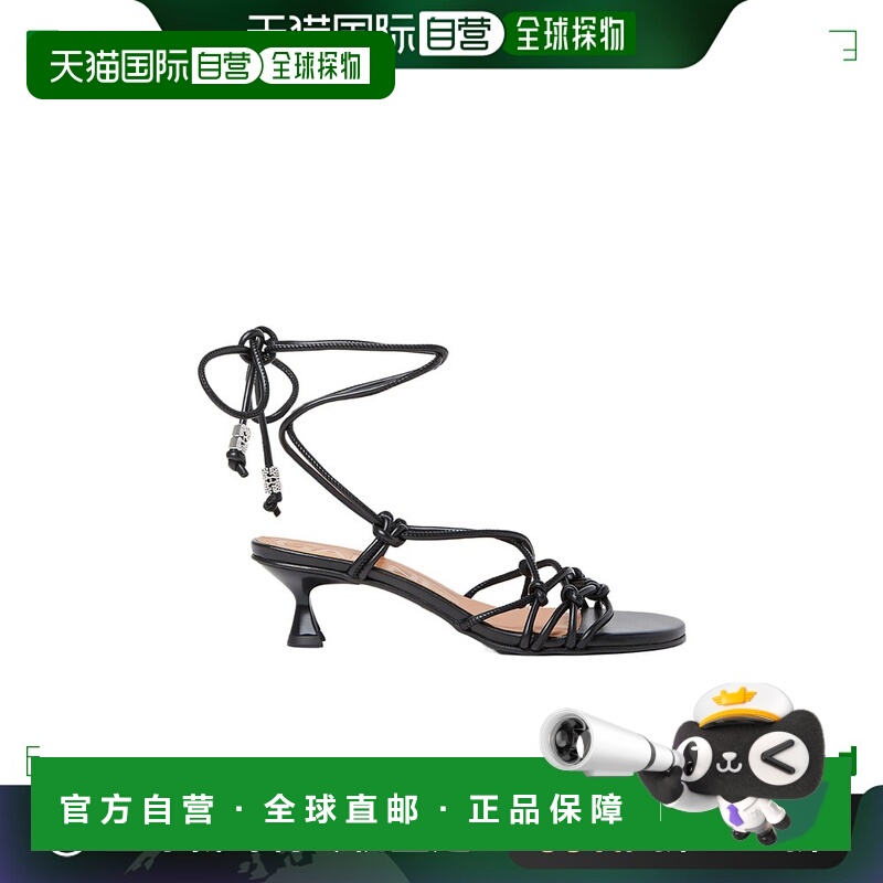 1h可退 香港直邮GANNI 女士凉鞋 S2106099 AW2023 黑色高跟单鞋