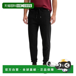 自营Hugo Boss Men's Structure Waffle Knit Sweatpants, Black