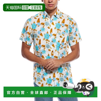 自营Robert Talbott Morgan Linen Shirt - white 美国奥莱直发