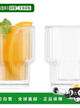 【日本直邮】BODUM 玻璃杯 NAVALIA 双层玻璃杯 150ml 2 件套 隔