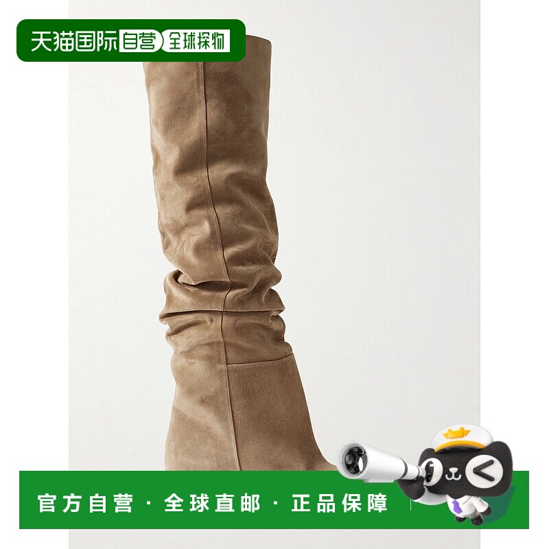 香港直邮KHAITE 女士 Andee 绒面革过膝靴子 F1101726长靴