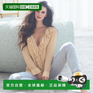 1h可退 香港直邮潮奢 Saint Laurent 圣罗兰 女士 长袖褶边衬衫 8