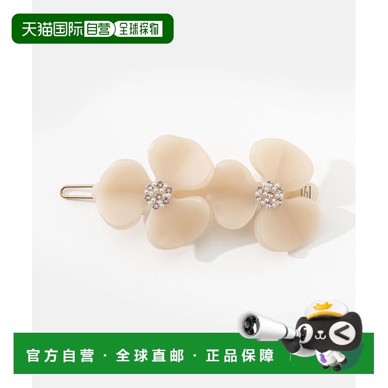 日本直邮Alexandre de Paris TIMELESS 山茶花粉色发夹 (ATB-1873