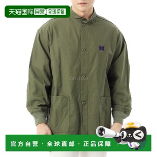 韩国直邮NEEDLES SC 陆军衬衫后缎 - 橄榄色 (PU239) 长袖衬衫
