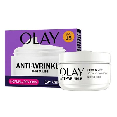 欧洲直邮英国药房Olay玉兰油抗皱紧致防晒日间SPF15保湿霜50ml