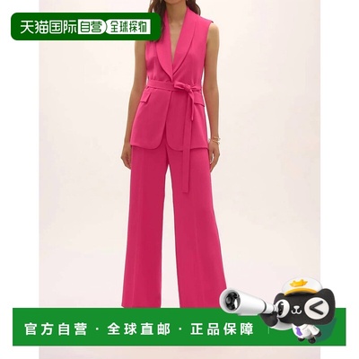 自营joseph ribkoffBelted Sleeveless Vest In Geranium - geran