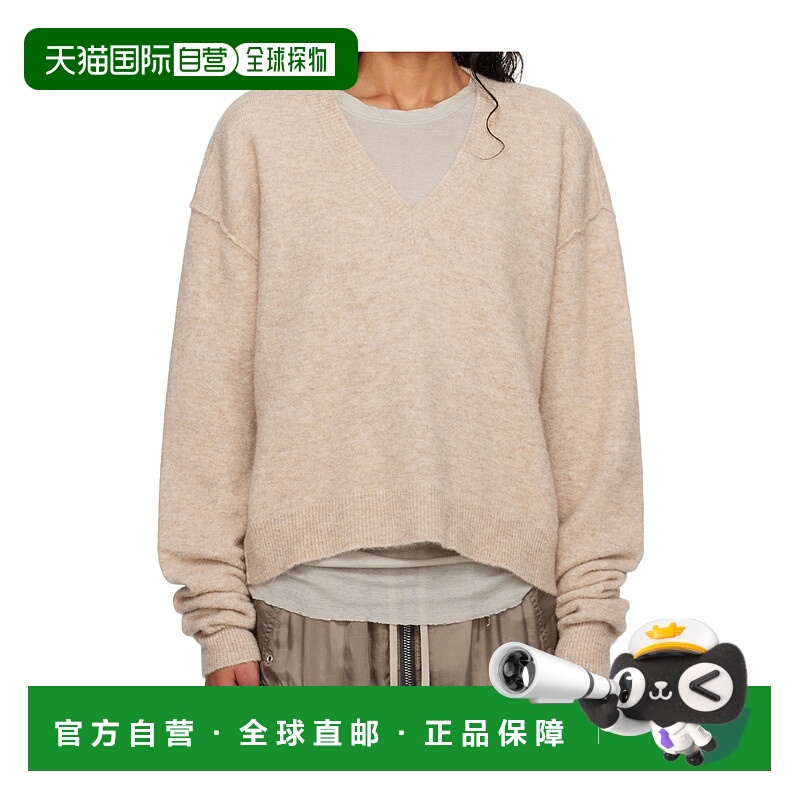 1h可退 香港直邮Rick Owens V 领毛衣 RP02E4650KWP