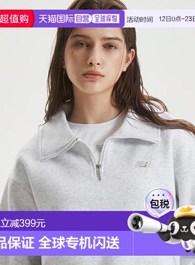 韩国直邮NEW BALANCE 女士拉绒半拉链上衣（SEMI OVER FIT） NBNC