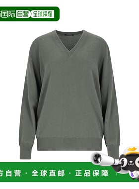 香港直邮Canessa 女士 羊绒绿色毛线衫 NWKV008FK0001525