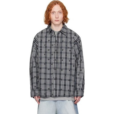 【美国直邮】vetements 男士 衬衫法兰绒外套格纹正品时尚百搭