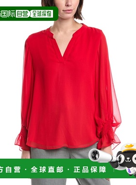 自营Vince Camuto Ruffle Blouse - red 美国奥莱直发