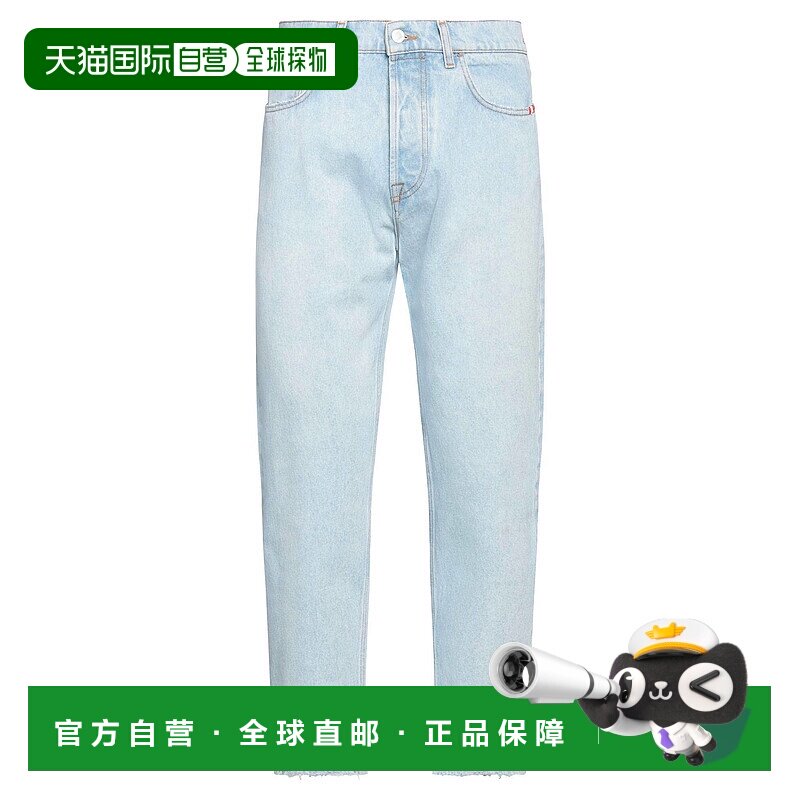 1h可退 香港直邮潮奢 Amish 男士 直筒裤 blue蓝色 舒适时尚