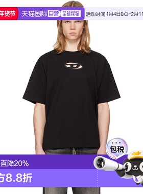 香港直邮Diesel 迪赛 男士 黑色 T-Boxt-Od T 恤 A151800NIAX男装
