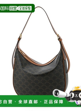 日本直邮Celine 中号 Heloise Triomphe 帆布单肩包棕色女士11471