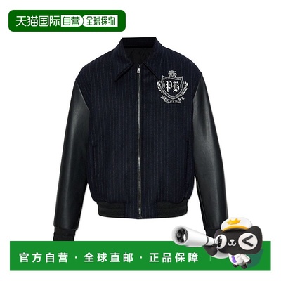 1h可退 香港直邮Balmain 巴尔曼 男士 拉鍊拼接飛行員夾克 FH0TFA