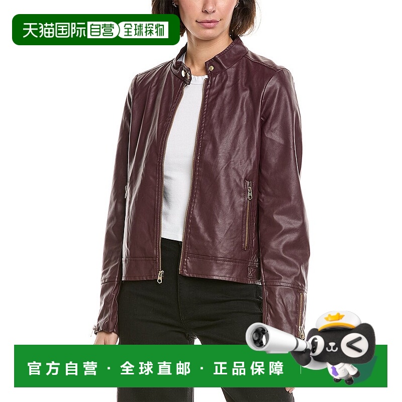 自营French Connection Stand Collar Jacket 美国奥莱直发皮衣