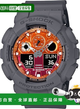 【日本直邮】卡西欧 G-SHOCK GA-100FL-8AJF 男士灰色火焰表
