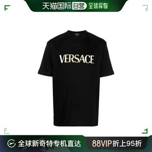 1B000短袖 Versace范思哲男士 T恤黑色logo1008466 1A06056