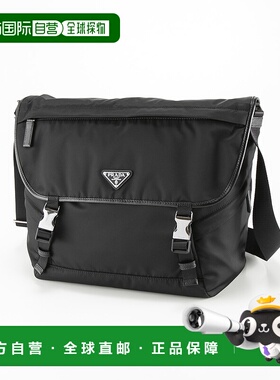 日本直邮PRADA ReNylon+SAFFIANO 翻盖肩/NERO 2VD052 2DMG OOH F
