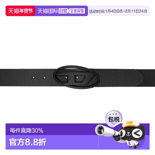 1h可退 香港直邮Diesel 迪赛 男士 黑色 B-1dr Rev Ii 双面腰带 X