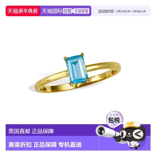 jewels18K cie 金 Vemeil 三月海蓝宝石 自营 诞生石戒指 savvy