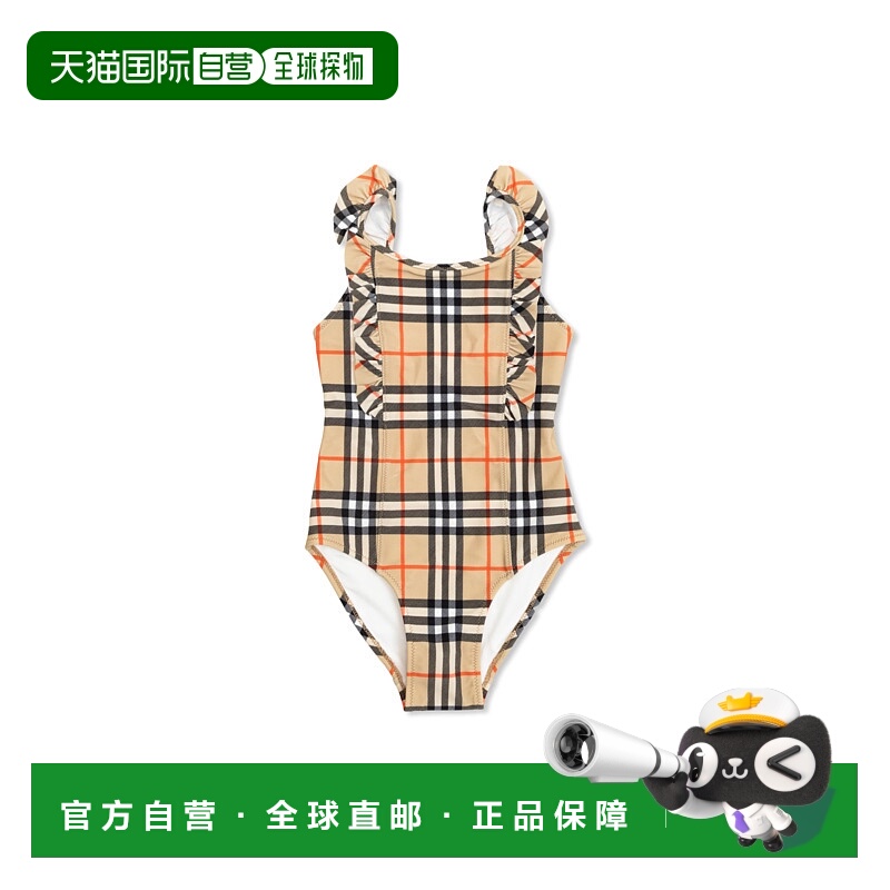 欧洲直邮burberry 少女 泳装泳衣