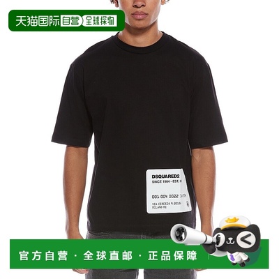 自营Dsquared2 Graphic T-Shirt - BLACK 男装美国直发奥莱