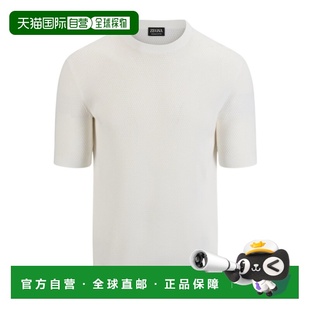 ZEGNA SS2025 男士 RUFC25A9C10N01001 白色 针织毛衣 香港直邮Z
