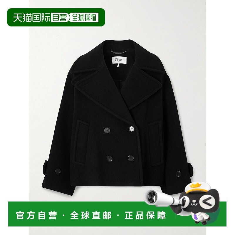 1h可退 Chloe 蔻依 女士 双排扣大衣 CH25AMA96952羊毛西装