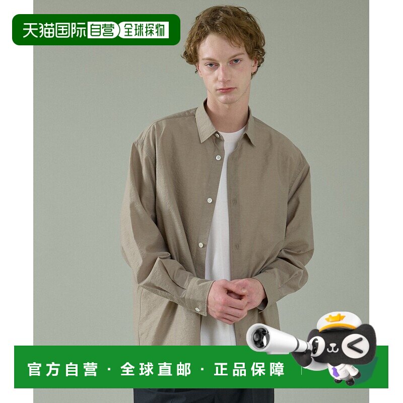 日本直邮ABAHOUSE 男女同款 透视感羊毛混纺宽松正装衬衫 0052001
