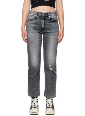 潮奢 R13 女士 灰色 Boyfriend 牛仔裤 R13W5083D137C