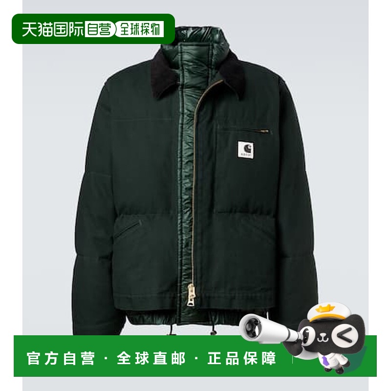香港直邮Sacai 男士 x Carhartt 棉质帆布羽绒夹克