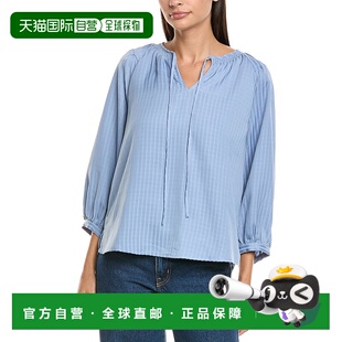 blue 自营Vince Blouse Peasant 美国奥莱直发 Camuto