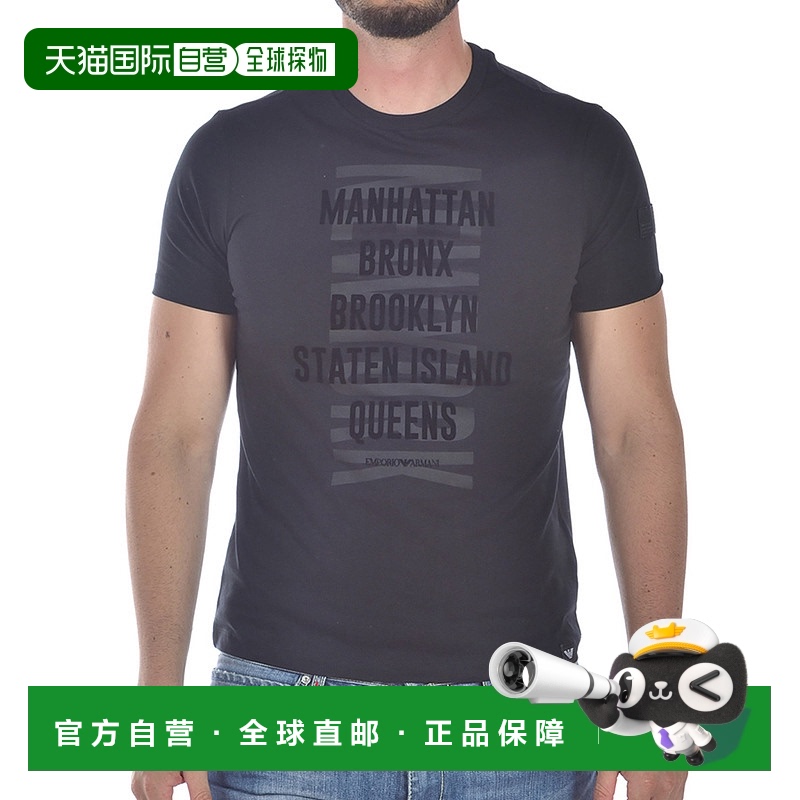 1h可退 香港直邮EMPORIO ARMANI 男士T恤 3Z1T941J00ZBLACK男装
