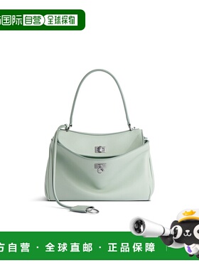 欧洲直邮BALENCIAGA（2025 年新品）女士小号 Rodeo 矿绿手提包