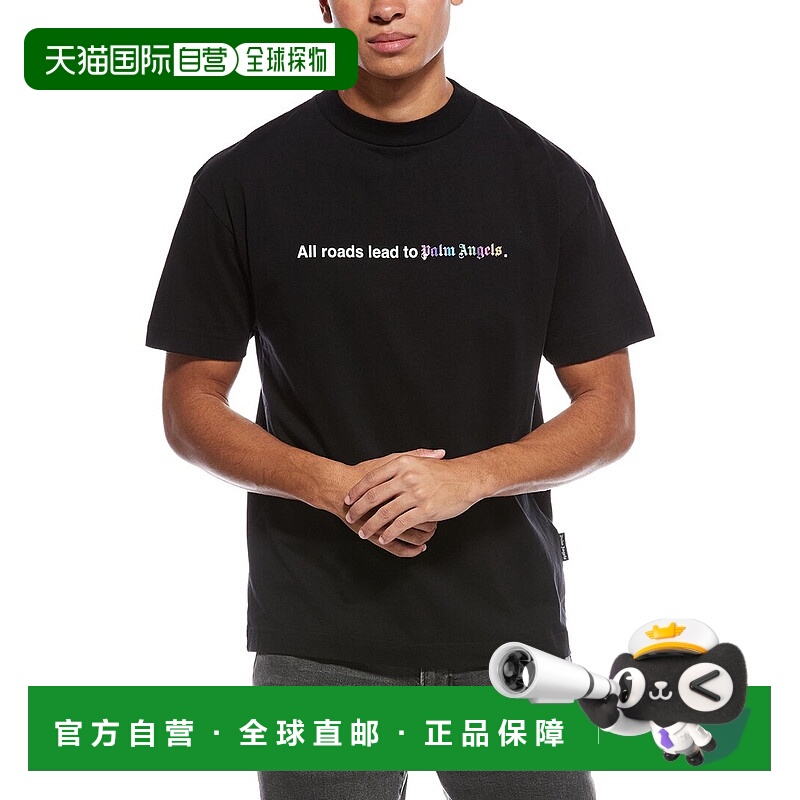 自营Palm Angels All Roads Classic T-Shirt - black 美国奥莱直
