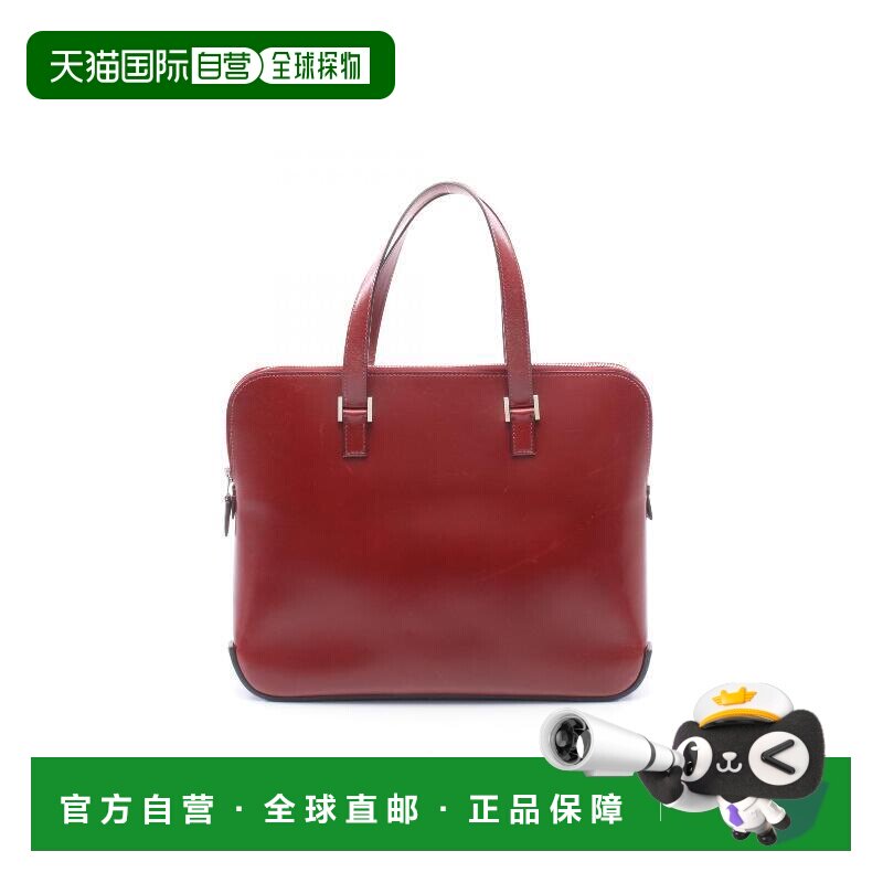 日本直邮中古Hermes爱马仕女包A级95新handbag手提包牛皮手提包红