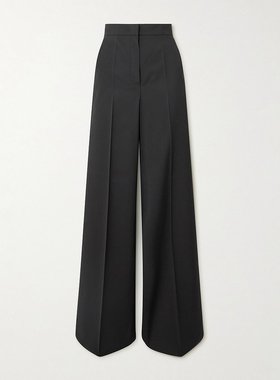 潮奢 MaxMara 麦斯玛拉 女士 FERNET 长款黑色裤子 2521136121600