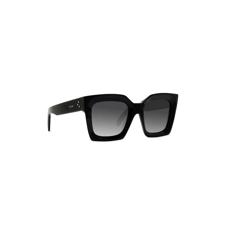 香港直发CELINE思琳女士亮黑色方框太阳镜简约百搭CL40130I.