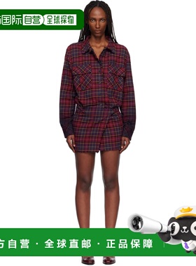 1h可退 香港直邮潮奢 off-white 女士 红色 Check Flannel Arrow