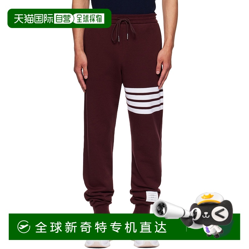 1h可退 香港直邮潮奢 Thom Browne 汤姆 布朗 男士 酒红色 Classi