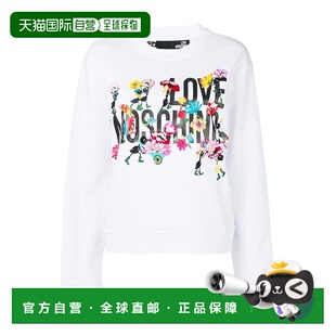 W630622M4055长袖 香港直邮Moschino logo花卉刺绣卫衣