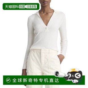 衫 羊毛与丝绸混纺 Polo 美国奥莱直发 白色 Vince 自营 Snap