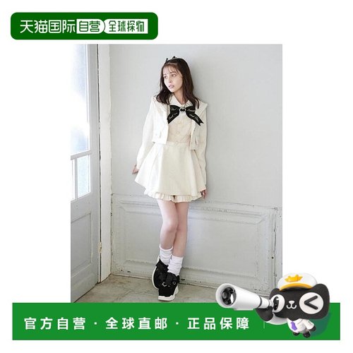 日本直邮日潮 Liz Lisa修身后蝴蝶结水手外套Beige(120)131-7101-