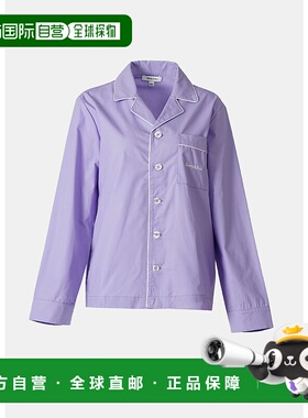 Purple Serif Logo Long-sleeve Pyjama Shirt